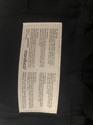 Mochila Portabebés Manduca Negra