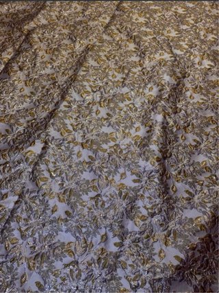 Tela brocada Jacquard malva-rosa (2 cortes)