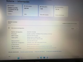 Portátil Asus R510J i7 8GB RAM 256GB SSD