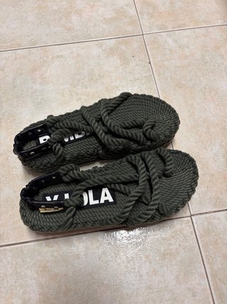 Sandalias Bimba y Lola Verde y Negro