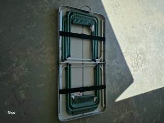 Mesa plegable camping 4 sillas
