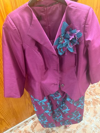 Chaqueta y Vestido Fiesta Carla Ruiz Morado/Turque