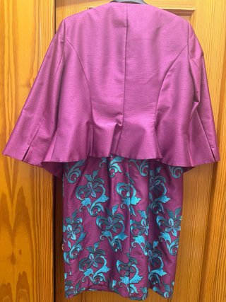 Chaqueta y Vestido Fiesta Carla Ruiz Morado/Turque