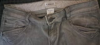 Pantalón vaquero gris mujer talla 40 Kira
