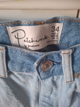 Shorts vaqueros patchwork mujer T.34