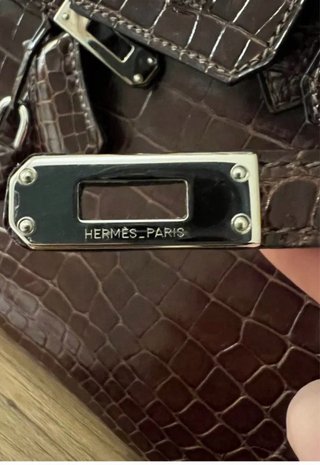 Hermès Birkin 30 Pelle Coccodrillo Marrone