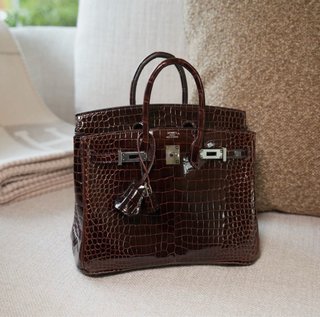 Hermès Birkin 30 Pelle Coccodrillo Marrone