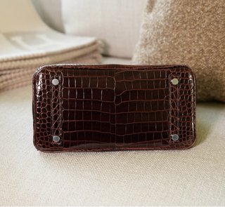Hermès Birkin 30 Pelle Coccodrillo Marrone
