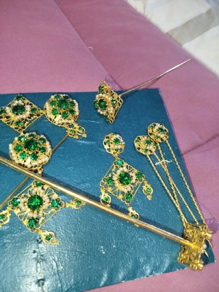 Aderezo fallero oro y verde