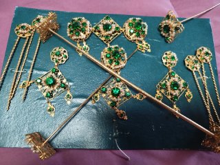 Aderezo fallero oro y verde