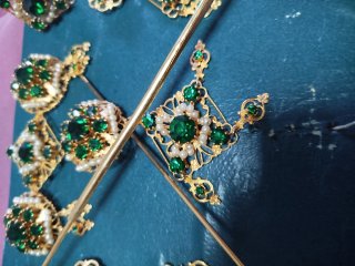 Aderezo fallero oro y verde
