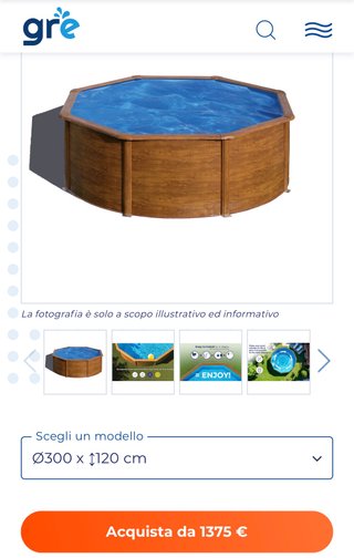 Piscina fuori terra con motore a sabbia