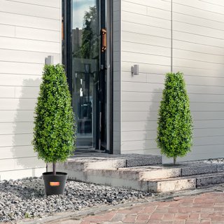 Albero di Bosso Artificiale 91 cm UV Topiario Set