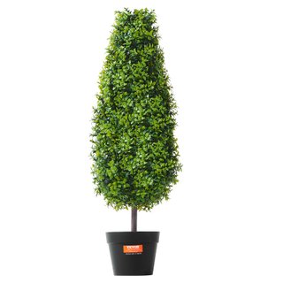 Albero di Bosso Artificiale 91 cm UV Topiario Set