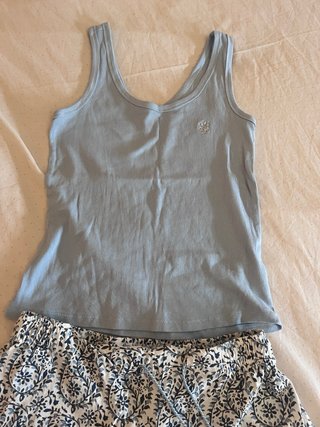 Pijama Verano Azul y Blanco
