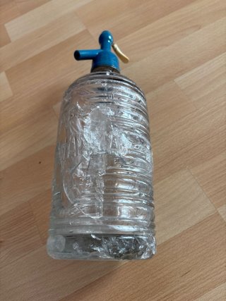 Sifón antiguo de vidrio