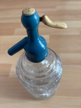 Sifón antiguo de vidrio