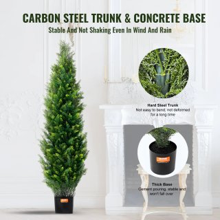 Albero Topiario Cedro Artificiale UV 152 cm 2 pz