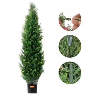 Albero Topiario Cedro Artificiale UV 152 cm 2 pz