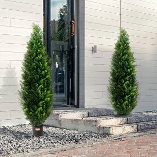 Albero Topiario Cedro Artificiale UV 152 cm 2 pz