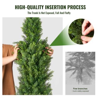 Albero Topiario Cedro Artificiale UV 152 cm 2 pz