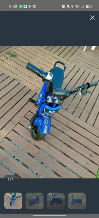 Moto Eléctrica Infantil ECO FLEET Azul