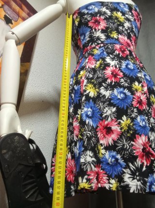 Vestido estampado flores una tira