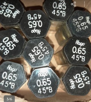 10 Boquillas Caldera Gasoil Hago 0,65