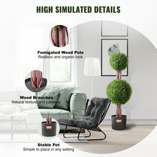 Alberi di Bosso Artificiale Topiario 91 cm 2 pz