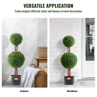 Alberi di Bosso Artificiale Topiario 91 cm 2 pz