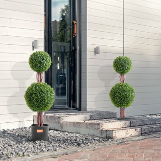 Alberi di Bosso Artificiale Topiario 91 cm 2 pz