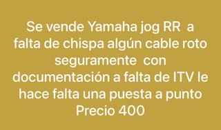 Yamaha Jog RR a falta de chispa