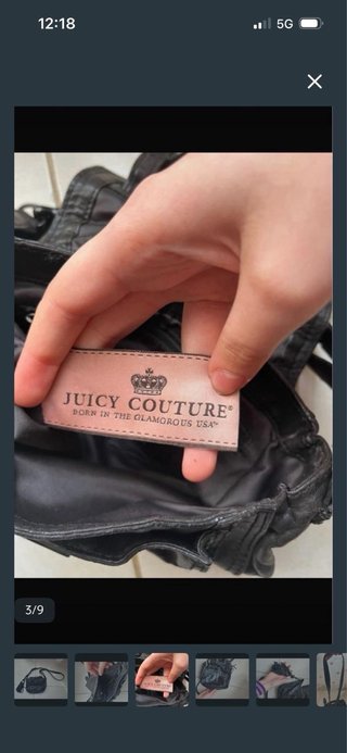 Bolso negro cuero con flecos