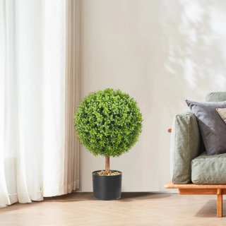 Pianta Artificiale Bosso Topiaria 2 Alberi 559 mm