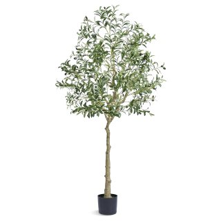 Albero Ulivo Artificiale 179 cm con Vaso Finto
