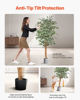 Albero Ficus Artificiale 150 cm con Vaso Nero