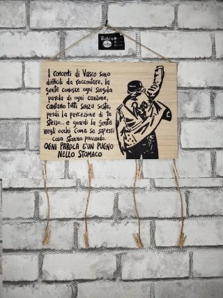Appendi foto in legno Vasco Rossi