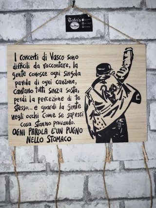 Appendi foto in legno Vasco Rossi