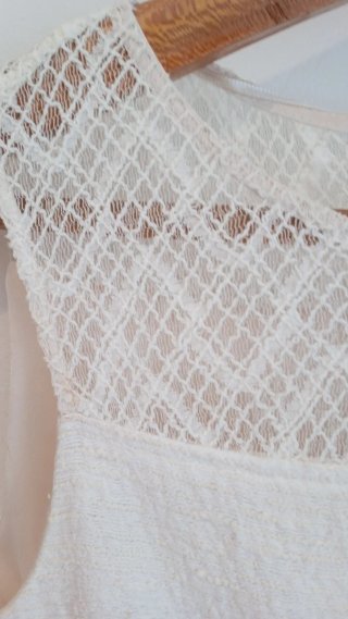 Vestido Zara Blanco Talla XS