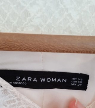 Vestido Zara Blanco Talla XS