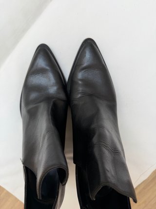 Botines Zara Piel Negro Talla 38