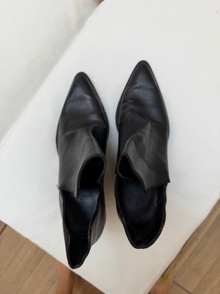 Botines Zara Piel Negro Talla 38