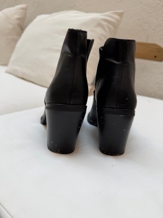 Botines Zara Piel Negro Talla 38