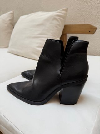 Botines Zara Piel Negro Talla 38