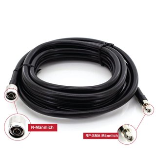 Cable Coaxial LMR-400 3m N Macho a RP-SMA Macho