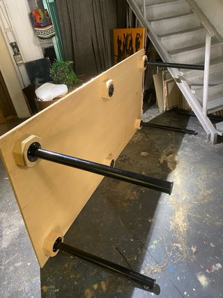 Mesa grande 226x105 cm madera + patas metálicas de
