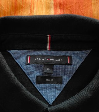 Polo Tommy Hilfiger Slim Fit Negro Talla XL