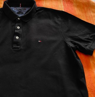 Polo Tommy Hilfiger Slim Fit Negro Talla XL