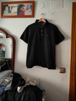 Polo Tommy Hilfiger Slim Fit Negro Talla XL
