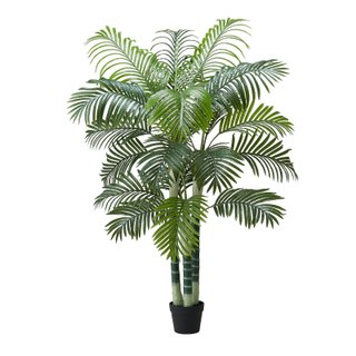 Palma Areca Artificiale 1829 mm Fioriera Bianca